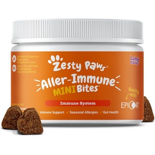 อาหารเสริมสุนัข Zesty Paws สูตร Aller-Immune Mini Bites สำหรับสุนัขพันธุ์เล็ก รสแกะ ขนาด 90 เม็ด