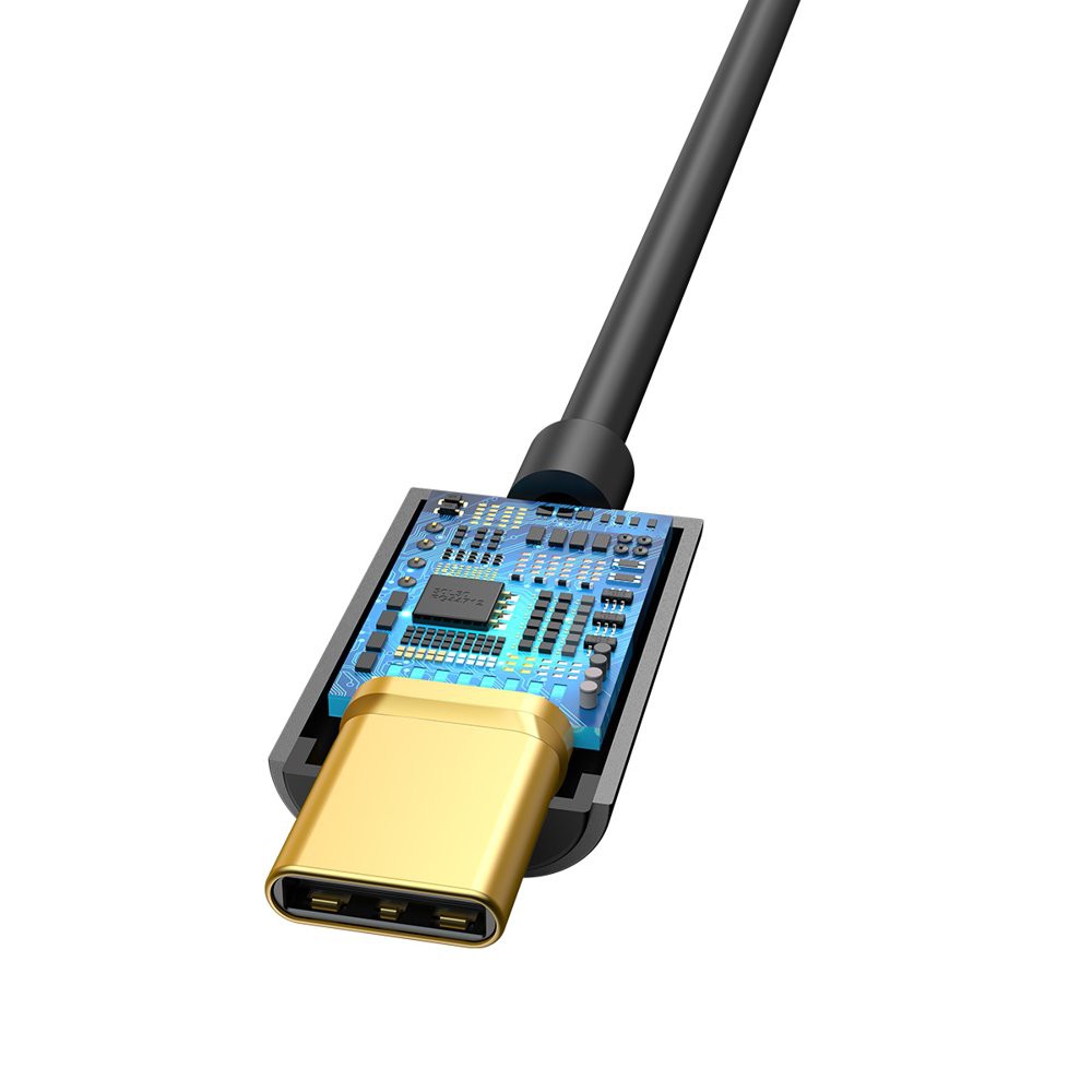 ภาพหน้าปกสินค้าBaseus สายแปลงหูฟัง type c to 3.5 mm Audio AUX Adapter to USB Type C จากร้าน beyondgadget บน Shopee