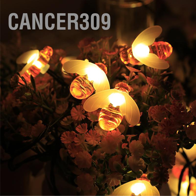 cancer309-สายไฟหิ่งห้อย-led-รูปผึ้ง-ใช้พลังงานแสงอาทิตย์-กันน้ํา-สําหรับตกแต่งสวน-คริสต์มาส