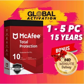 ภาพหน้าปกสินค้าซอฟต์แวร์ป้องกันความปลอดภัย MCAFEE TOTAL PROTECTION 2022 10 ปี 1-5 PC ORIGINAL ANTIVIRUS