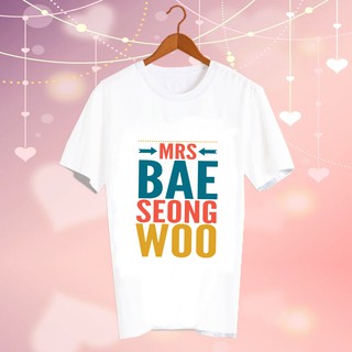 เสื้อยืดสีขาว สั่งทำ เสื้อดารา Fanmade เสื้อแฟนเมด เสื้อแฟนคลับ เสื้อยืด สินค้าดาราเกาหลี CBC90 Mrs Bae Seong Woo