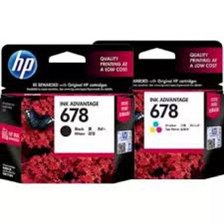 ภาพขนาดย่อของภาพหน้าปกสินค้าตลับหมึก HP 678 Black Ink Cartridge / HP 678 Tri-color Ink Cartridge 100% จากร้าน maxitshop บน Shopee