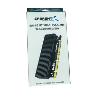 Sabrent NVMe M.2 SSD to PCIe X16/X8/X4 Card with Aluminum Heat Sink, EC-PCIE
