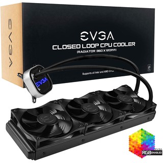 สินค้า EVGA CLC 360mm All-in-one RGB LED CPU Liquid Cooler, 3X Intel, AMD, x73, 5 Yr Warranty ชุดนํ้าปิด