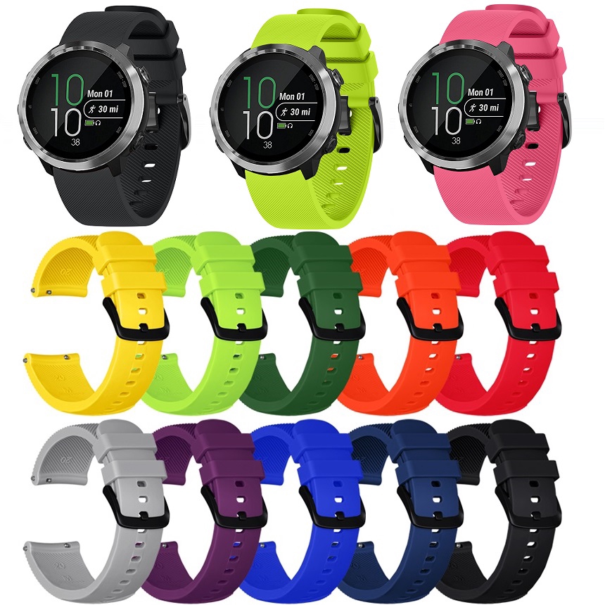 สายนาฬิกาข้อมือซิลิโคนสำหรับ-garmin-vivoactive-3-forerunner-645-245-m-sport-wirst-band