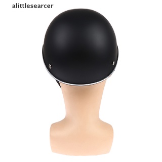 【alittlesearcer】หมวกกันน็อค แบบครึ่งหน้า เพื่อความปลอดภัย สไตล์วินเทจ สําหรับแข่งรถจักรยานยนต์ สกูตเตอร์ 1 ชิ้น