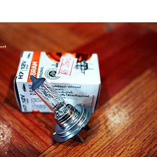 A01หลอดไฟ OSRAM H7 12V 55W 2เคี้ยว ไฟสีส้ม ใส่พวก KAWAZAKI