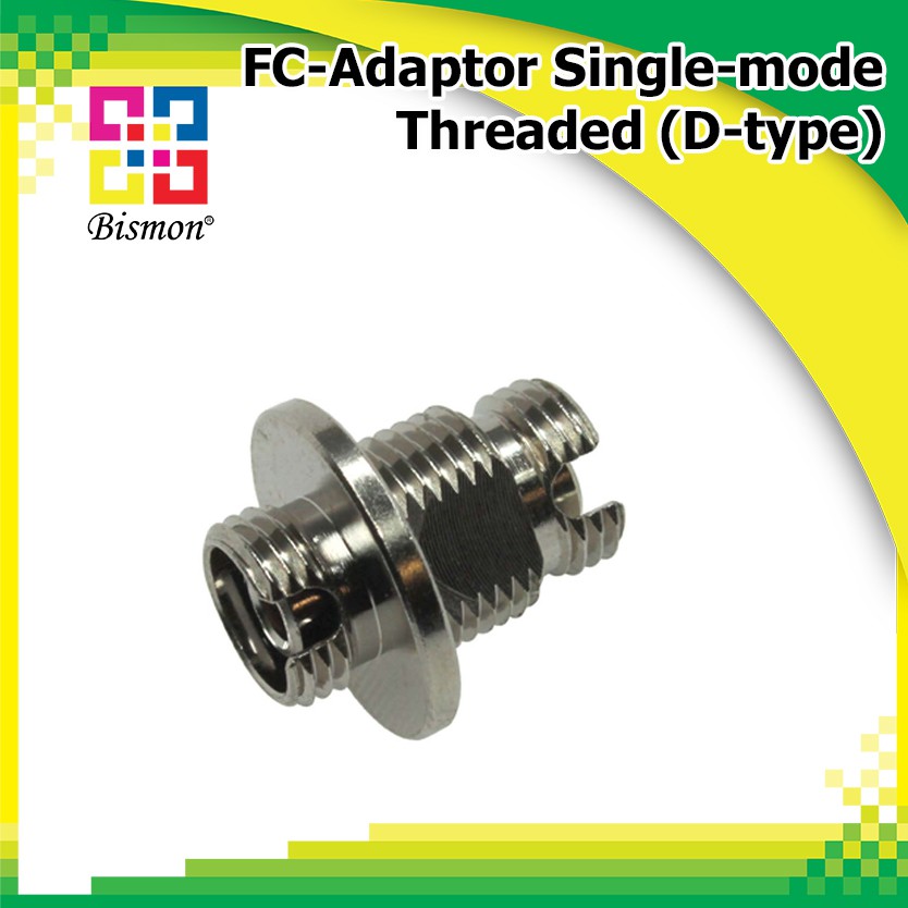 ภาพหน้าปกสินค้าข้อต่อกลางไฟเบอร์ออฟติก FC-Adaptor Single-mode ชนิด D-Type Fiber Optic (BISMON)