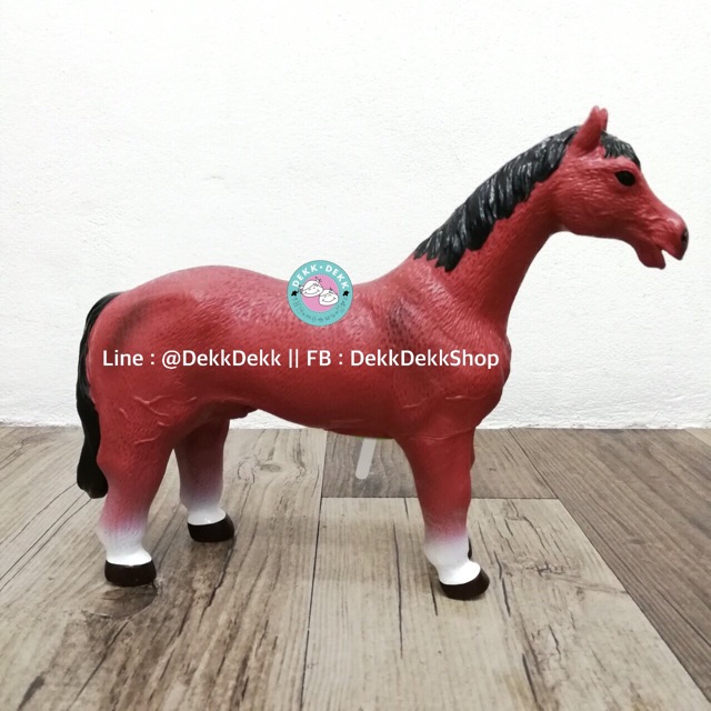 โมเดลสัตว์-3d-ม้าตัวใหญ่-มีเสียงม้าร้อง-วัสดุยางแบบนิ่ม