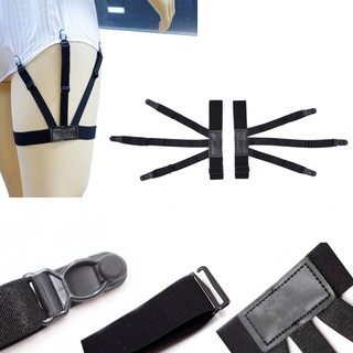 BST✿2Pcs/Set Elastic Suspenders Plastic Locking Clamps Shirt Stays Holder Straps