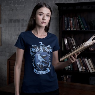 Warner Bros. Harry Potter Ravenclaw Women T-shirt เสื้อยืดผู้หญิงแฮร์รี่พอตเตอร์เรเวนคลอ  สินค้าลิขสิทธ์แท้100% characters studio