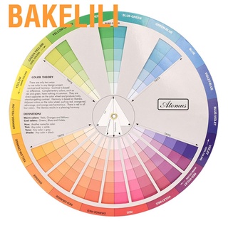 Bakelili Professional Paper Color Wheel Mix Guide Round Tattoo Nail Pigment Card Chart