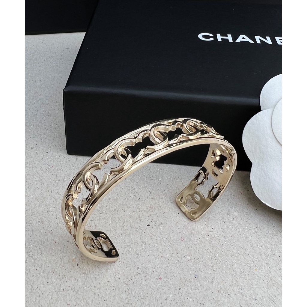 chanel-bracelet-new-collection-size-m-14-16-cm-ของแท้-100-ส่งฟรี