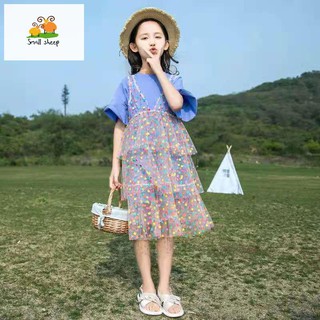 ราคาถูกที่สุดชุดเด็กผู้หญิงฤดูร้อนปี เสื้อผ้าเด็กเกาหลีใหม่ชุดเจ้าหญิงเด็กโตชุดผ้าโปร่งสำหรับเด็กสไตล์ตะวันตกสำ