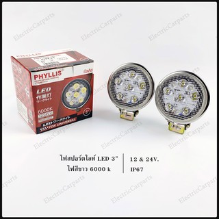 ไฟสปอร์ตไลท์ LED 3" ใช้กับไฟ 12&amp;24V