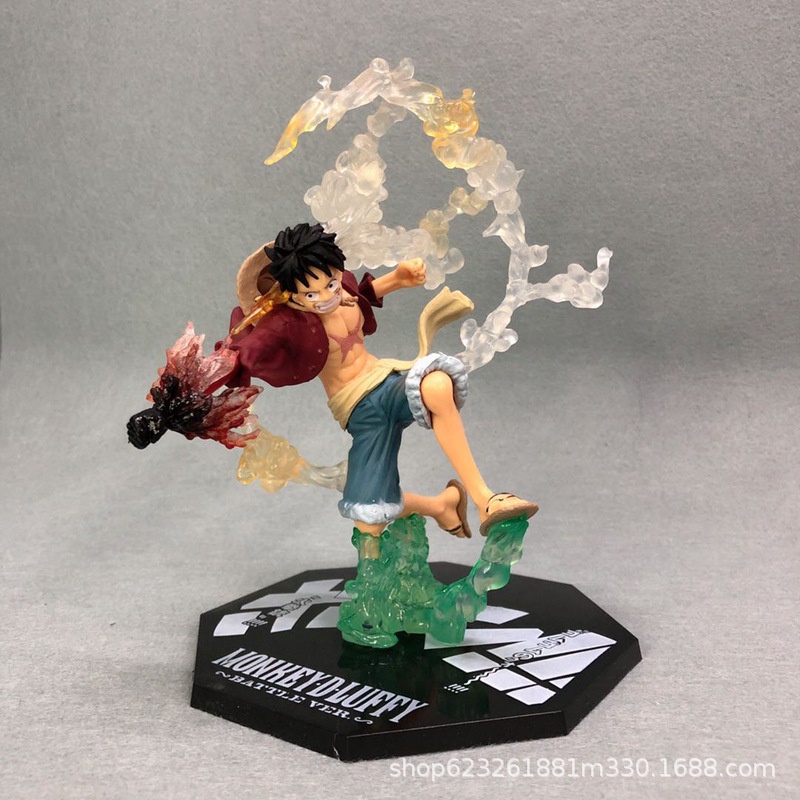 POP TOYS โมเดลวันพีช Fire Fist Luffy Battle Version ฟิกเกอร์อะนิเมะ ...