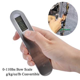 110lbs ธนูยิงธนู Scale Peak เครื่องมือวัดแบบพกพาจอแสดงผล LED Electric Digital Scale Compound Recurve Bow เครื่องมือทดสอบ