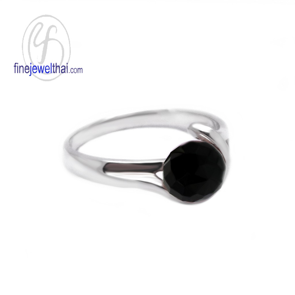 finejewelthai-แหวนนิล-แหวนเงิน-แหวนประจำเดือนเกิด-onyx-silver-ring-r1135on