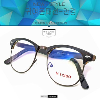 Fashion M korea แว่นตากรองแสงสีฟ้า D 754 สีน้ำตาลขาน้ำตาล ถนอมสายตา
