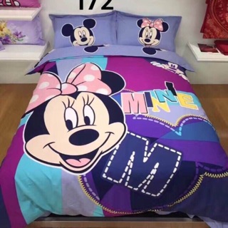 ชุดผ้าปูที่นอนmickey mouse 3.5,5,6ฟุตตัดฟรีส่งฟรี