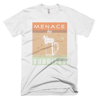 เสื้อผ้าผชเสื้อยืดแขนสั้น พิมพ์ลาย Menace to Sobriety แฟชั่นสําหรับผู้ชายS-5XL