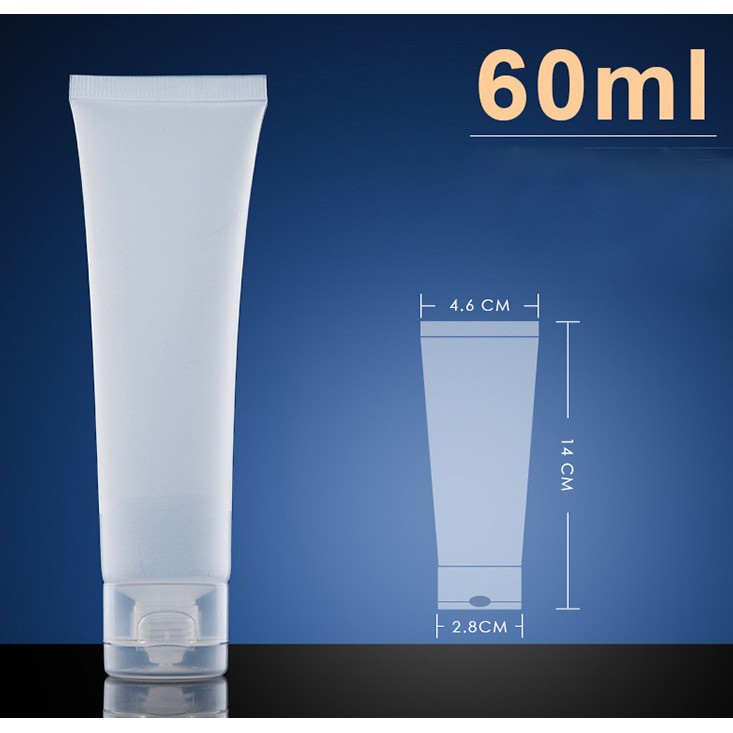 หลอดบีบ-หลอดเจล-หลอดโฟม-60ml-สวยงาม-เนื้อเนียน-คุณภาพสูง-พร้อมฝา-flip-เปิดปิด-ป๊อก-พร้อมส่ง-แพคละ-10หลอด