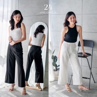 LOFTY TROUSERS กางเกงขายาวเอวสูงทรงสวย ผ้าทิ้งตัวไม่ต้องรีด