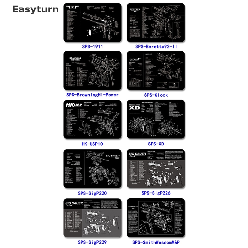 easyturn-แผ่นทําความสะอาดปืนไรเฟิล-ar15-ak47-glock-colt1911-sig-sauer-p320-m92-et-1-ชิ้น