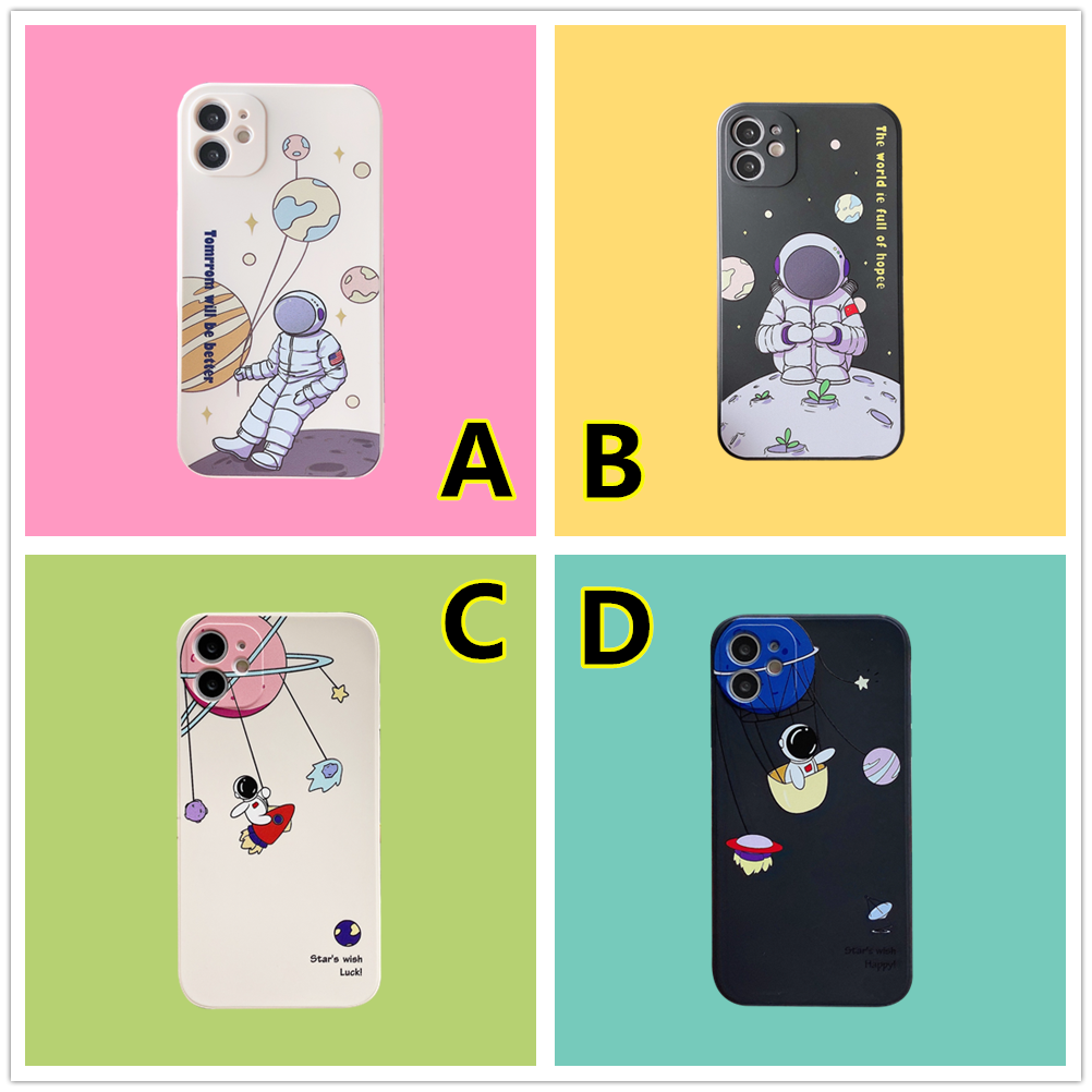 เคส-iphone-creative-apple-12promax-เคสไอโฟน-silicone-phone-case-astronaut-iphone12pro-เคสi12-เคสiphone11-7plus-i8-protective-case