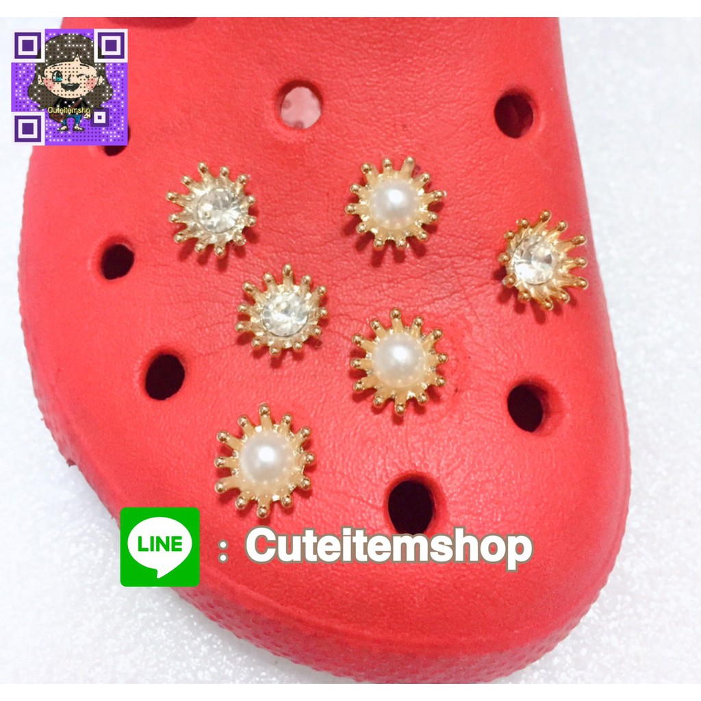 shoes-charm-gems-pearl-ตุ๊กตาติดรองเท้า-พร้อมส่ง-สั่ง-5-แถม-1-ตัวแถมทางร้านสุ่มให้นะคะ