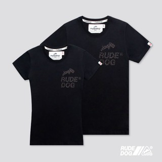 Rudedog เสื้อยืด รุ่น 2 lines สีดำ (ราคาต่อตัว)