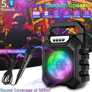 ลำโพง Bluetooth YD-668 เสียงดีมาก ไฟ RGBสวยงาม เบสหนัก รองรับ ไมโครโฟน