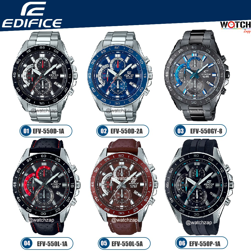 Casio Edifice Men Chronograph EFV 550 EFV 550D EFV 550L EFV 550P EFV 550DC Shopee Thailand