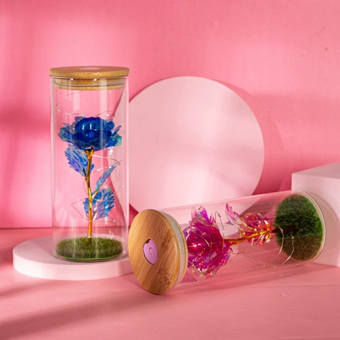 ภาพสินค้าพร้อมส่ง กุหลาบในโหลแก้ว กุหลาบของขวัญ วาเลนไทน์ จากร้าน paopao_01 บน Shopee ภาพที่ 2