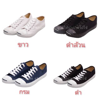 ผ้าใบ jack Leo สีดำ สีกรม ไซส์ 37-44