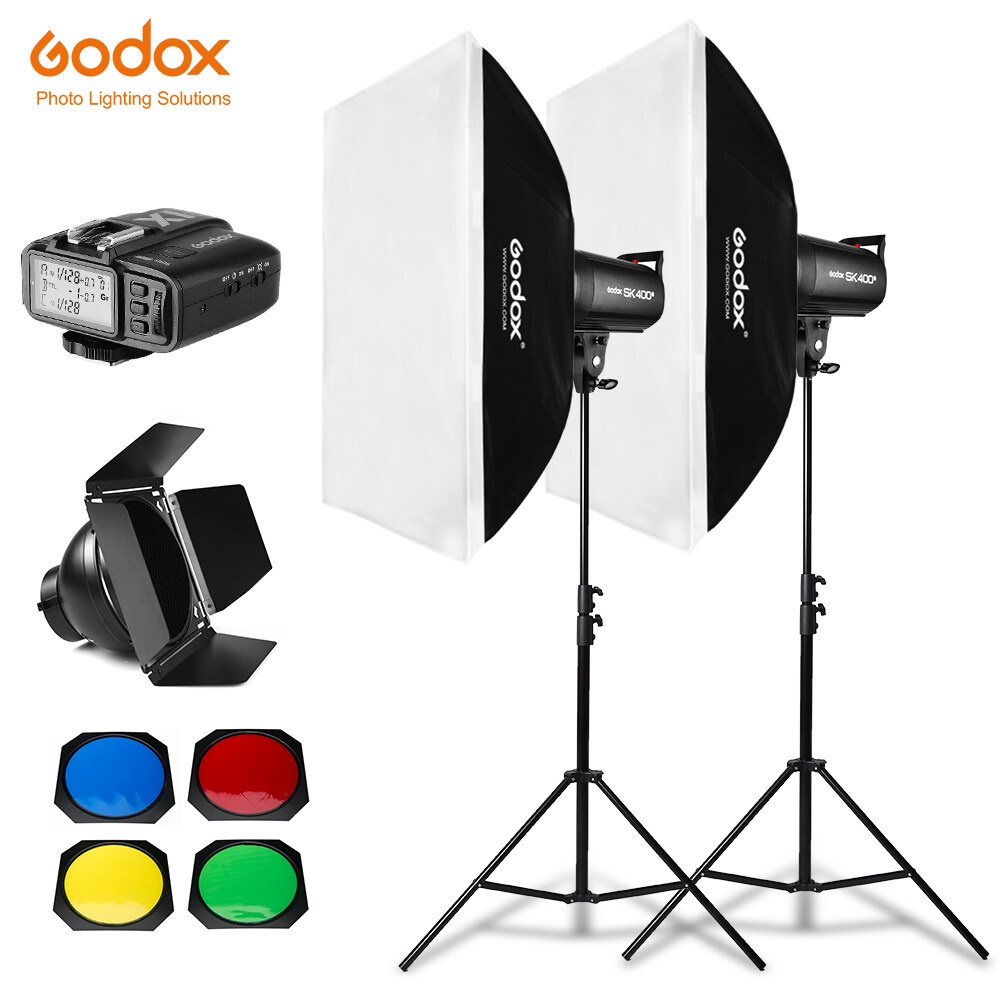 godox-sk400ii-ไฟแฟลชถ่ายภาพสตูดิโอ-800ws-2x-400ws-ซอฟท์บอกซ์-ขาตั้งไฟ-280-ซม-ทริกเกอร์-x2t-ตัวรับสัญญาณในตัว