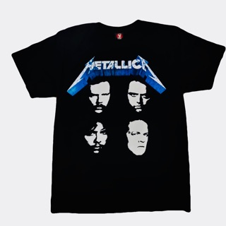 เสื้อยืดสีดำอินเทรนด์เสื้อวงร็อค metallicaS M L   XL  XXL