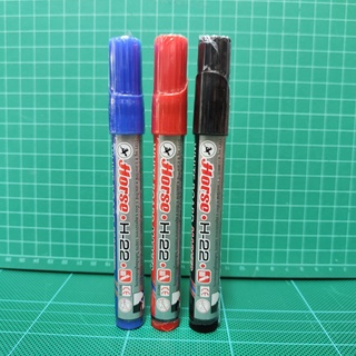 เลือกสีด้านใน ปากกาไวท์บอร์ดตราม้า Horse Whiteboard Marker H-22 ขนาดหัวปากกา 2 มม. ลบได้บนพื้นผิวลื่น (Non-Permanent)