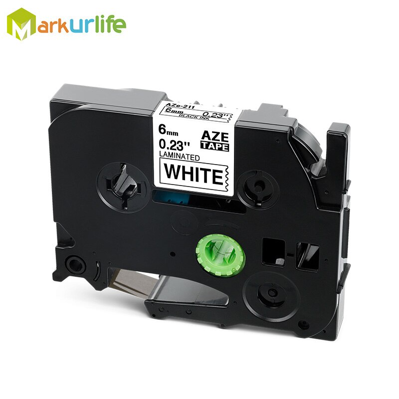 compatible-for-brother-tze-211-laminated-label-tape-black-on-white-6mm-tz-211-tz-211-label-printer