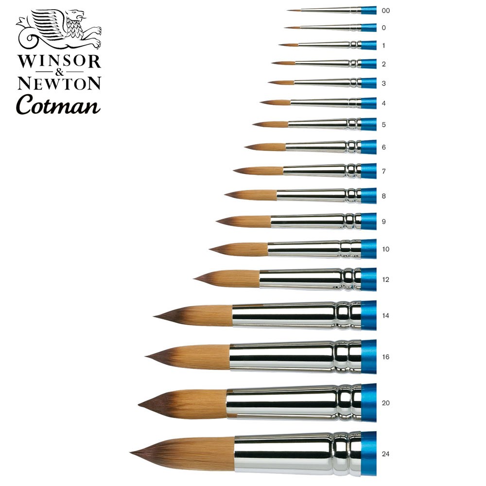 ภาพหน้าปกสินค้าWinsor & newton cotman watercolour short handle round brush series 111