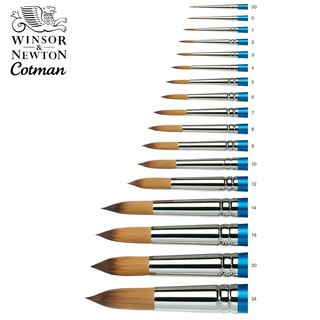 สินค้า [Part 1/2 no.0000-9] Winsor & newton cotman watercolour short handle round brush series 111