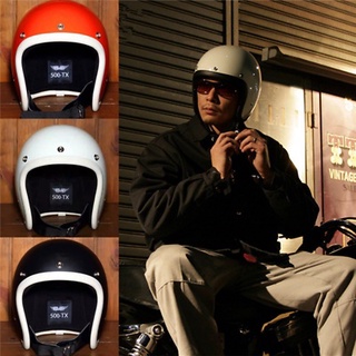ญี่ปุ่น TT&amp;CO หมวกกันน็อค ไฟเบอร์แก้ว วินเทจ ย้อนยุค รถจักรยานยนต์ เปิดหน้า หมวกกันน็อค มอเตอร์ไซด์ ขี่ เปลือกหอย ขนาดเล็ก