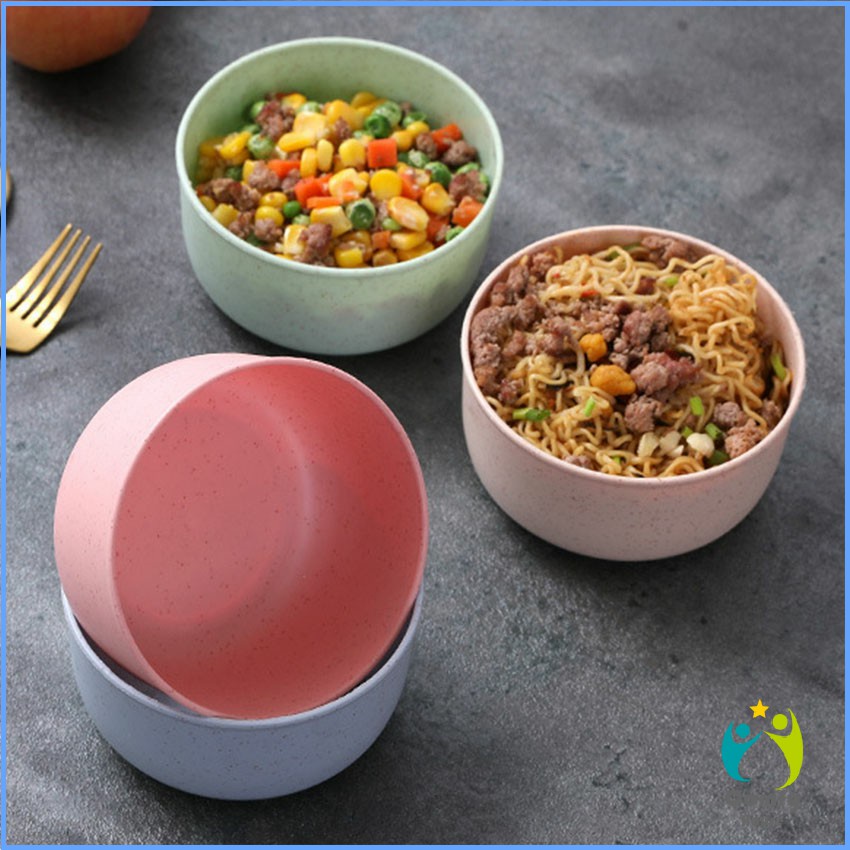 comfy-ชามข้าวเด็กข้าว-สาลีทรงกลม-ปลอดภัยไม่มีสารพิษ-วัสดุธรรมชาติ-round-plastic-bowl
