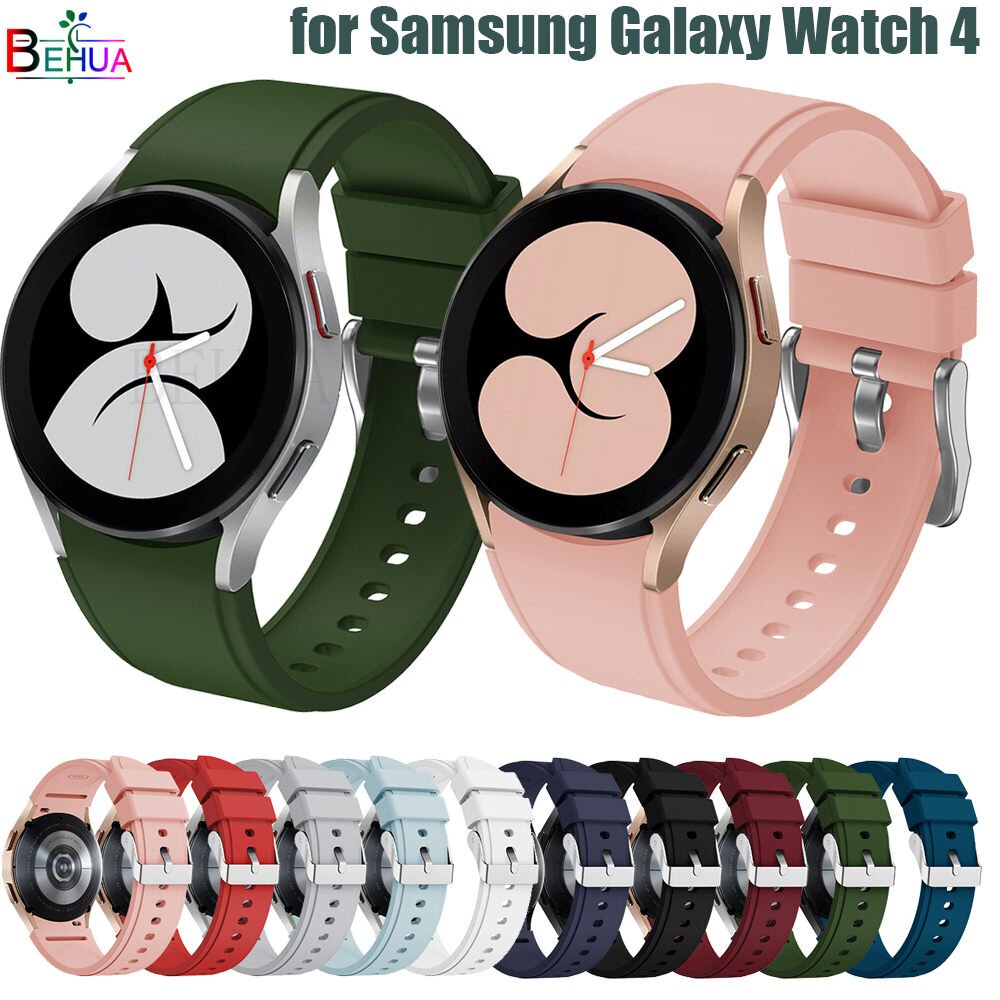 ภาพหน้าปกสินค้าสายนาฬิกาข้อมือซิลิโคนสําหรับ Samsung Galaxy Watch 4 44 มม. 40 มม. / Galaxy 4 Classic 46 มม. 42 มม. 4 วง จากร้าน rongke.th บน Shopee