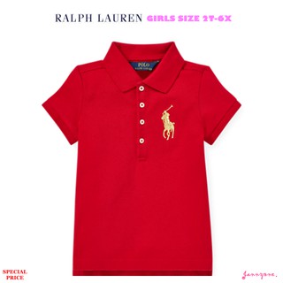 RALPH LAUREN BIG PONY STRETCH MESH POLO (GIRLS SIZE 2T-6X)