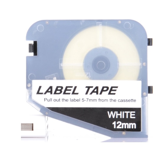 ภาพหน้าปกสินค้าLABEL TAPE ลาเบลขาว กว้าง 9-12 มม. ยาว 8 เมตร สำหรับเครื่องพิมพ์ปลอกสายไฟ L-MARK LK320 (MI-Label-LM-W) จากร้าน oodekoo บน Shopee