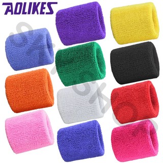 สินค้า SKY SHOP 1ชิ้น ผ้ารัดข้อมือ ปลอกข้อมือ ซับเหงื่อ Aolikes ของแท้ 8*8cm Gym Wristbands Hand Towel