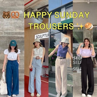 ภาพหน้าปกสินค้าpants008 ꕀ🩴🌷🐇  HAPPY SUNDAY TROUSERS ⋆｡˚🍄♡☀️.•ꕤ ที่เกี่ยวข้อง