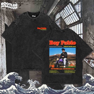 เสื้อยืด พิมพ์ลาย BOY PABLO TOUR WASHING VINTAGE ขนาดใหญ่ สําหรับผู้ชาย | เสื้อยืด โอเวอร์ไซส์S-5XL