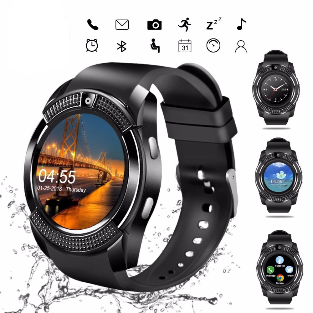 ภาพหน้าปกสินค้าV8 อุปกรณ์ Android Smartwatch TF ซิมบลูทู ธ นาฬิกา Pedometer กล้อง 2 กรัมสีหน้าจอข้อมือนาฬิกาสปอร์ตกันน้ำ จากร้าน soga.th บน Shopee